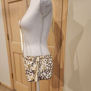 Gold Polka Dot Crossbody Bag